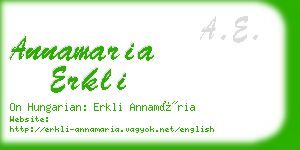 annamaria erkli business card